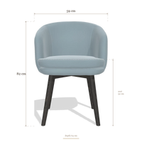 Dining Chair Gaston 6693, dimensions 59 x 64 x 82 cm