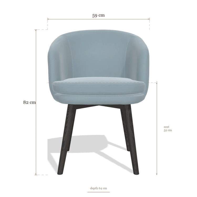 Dining Chair Gaston 6693, dimensions 59 x 64 x 82 cm