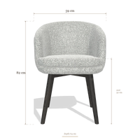 Sedia da pranzo Gaston 6693, dimensioni 59 x 64 x 82 cm