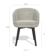 Sedia da pranzo Gaston 6693, dimensioni 59 x 64 x 82 cm