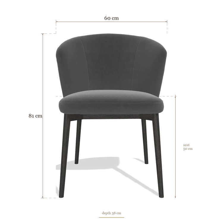 Dining Chair Harmony 6636, dimensions 60 x 58 x 81 cm