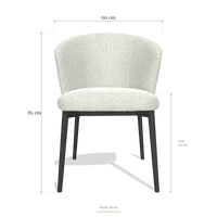 Sedia da pranzo Harmony 6636, dimensioni 60 x 58 x 81 cm