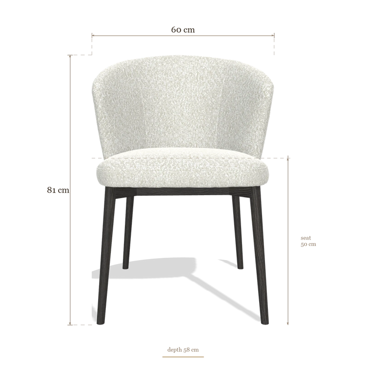 Sedia da pranzo Harmony 6636, dimensioni 60 x 58 x 81 cm