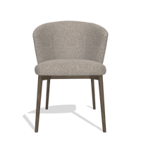 Esszimmerstuhl Harmony 6636 in Stoff Ascot Toffee (Grau), Beine in Nussbaum, Vorderansicht