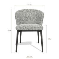 Sedia da pranzo Harmony 6636, dimensioni 60 x 58 x 81 cm