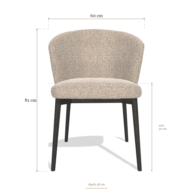 Dining Chair Harmony 6636, dimensions 60 x 58 x 81 cm