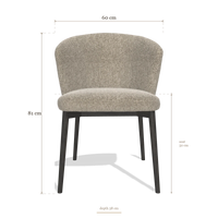 Dining Chair Harmony 6636, dimensions 60 x 58 x 81 cm