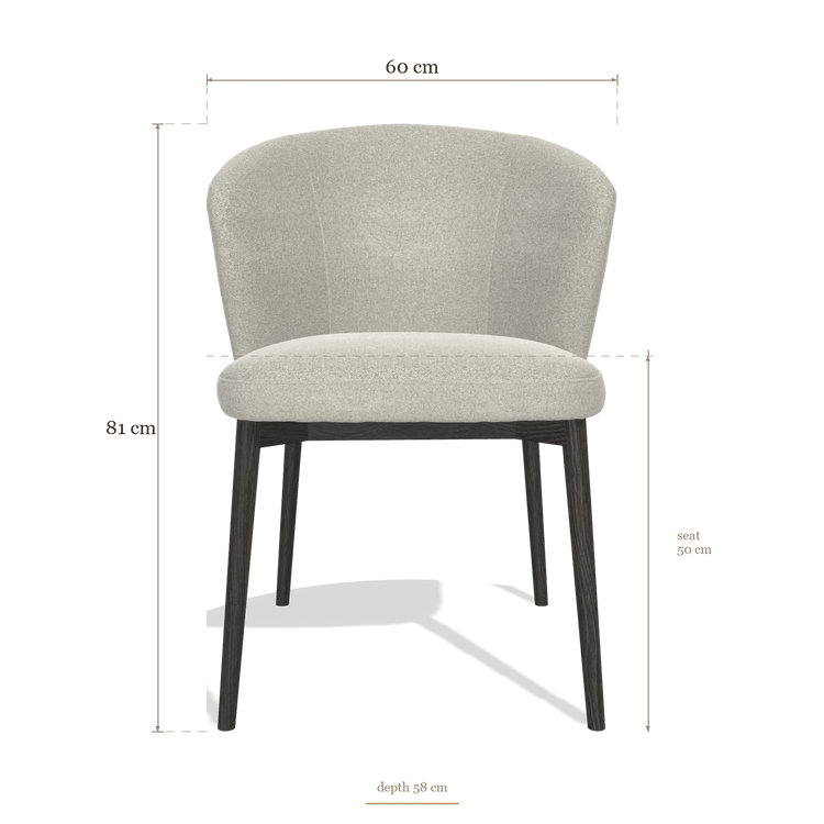 Sedia da pranzo Harmony 6636, dimensioni 60 x 58 x 81 cm