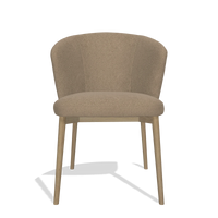 Esszimmerstuhl Harmony 6636 in Stoff Glory 13 (Taupe), Beine in Natur, Vorderansicht