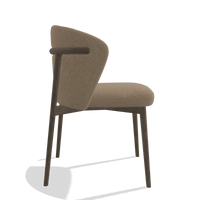 Esszimmerstuhl Harmony 6636 in Stoff Glory 13 (Taupe), Beine in Nussbaum, Seitenansicht