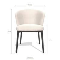 Sedia da pranzo Harmony 6636, dimensioni 60 x 58 x 81 cm