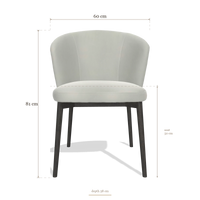 Silla de comedor Harmony 6636, medidas 60 x 58 x 81 cm