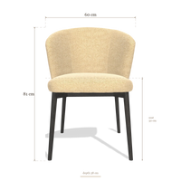 Sedia da pranzo Harmony 6636, dimensioni 60 x 58 x 81 cm