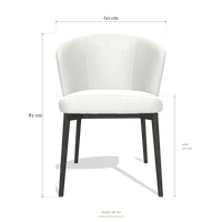 Silla de comedor Harmony 6636, medidas 60 x 58 x 81 cm