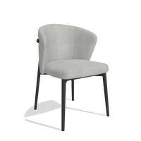 Esszimmerstuhl Harmony 6636 in Stoff Sneak 110 (Greige), Beine in Schwarz, Schrägansicht