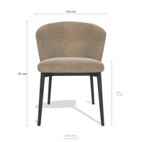 Chaise de salle à manger Harmony 6636, dimensions 60 x 58 x 81 cm