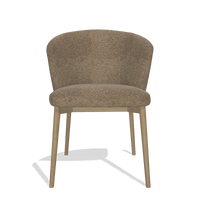 Chaise de salle à manger Harmony 6636 en tissu Sneak 16 (olive), pieds en naturel, vue de face