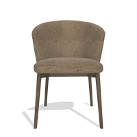 Chaise de salle à manger Harmony 6636 en tissu Sneak 16 (olive), pieds en noyer, vue de face