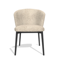 Sedia da pranzo Harmony 6636 in tessuto Venga 214 (grigio chiaro), gambe in nero, vista frontale