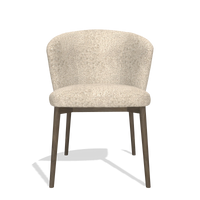Sedia da pranzo Harmony 6636 in tessuto Venga 214 (grigio chiaro), gambe in noce, vista frontale