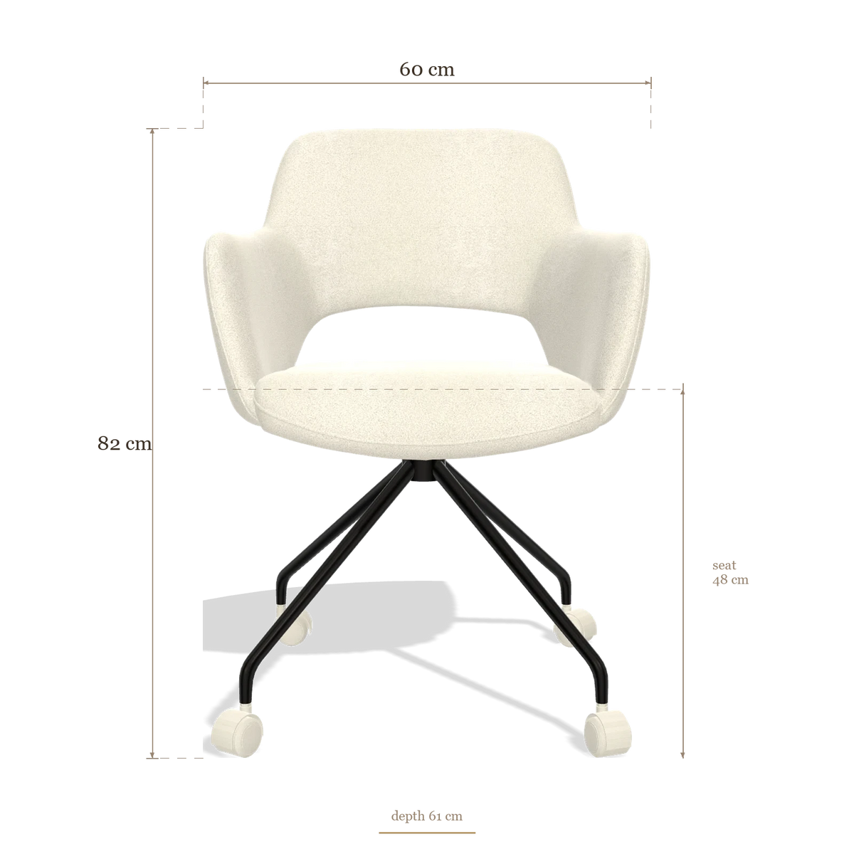 Sedia da pranzo Jolly 6517, dimensioni 60 x 61 x 82 cm