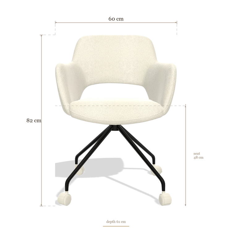 Sedia da pranzo Jolly 6517, dimensioni 60 x 61 x 82 cm