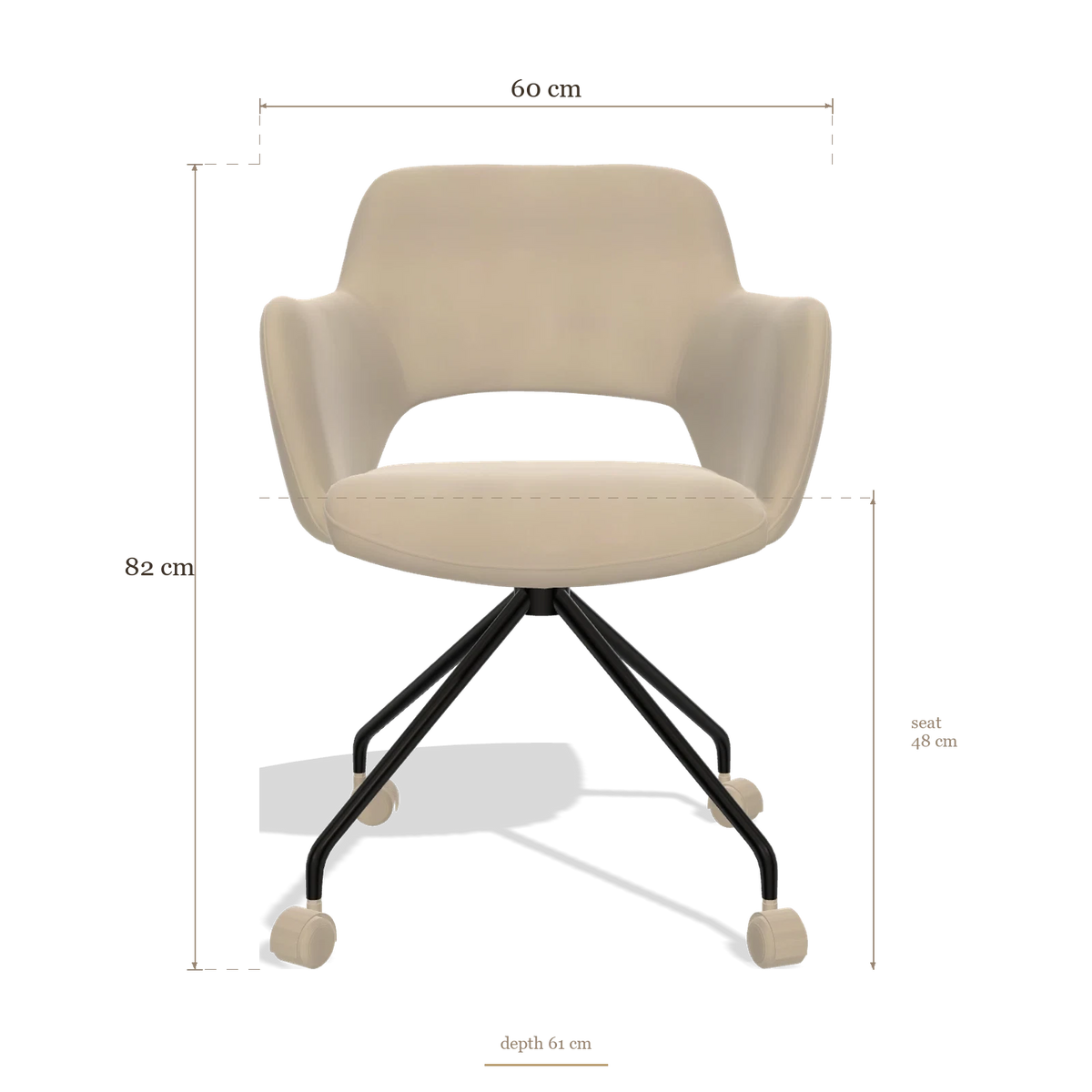 Dining Chair Jolly 6517, dimensions 60 x 61 x 82 cm
