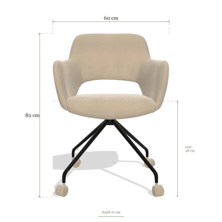 Dining Chair Jolly 6517, dimensions 60 x 61 x 82 cm