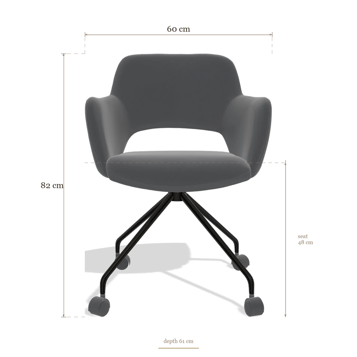 Dining Chair Jolly 6517, dimensions 60 x 61 x 82 cm