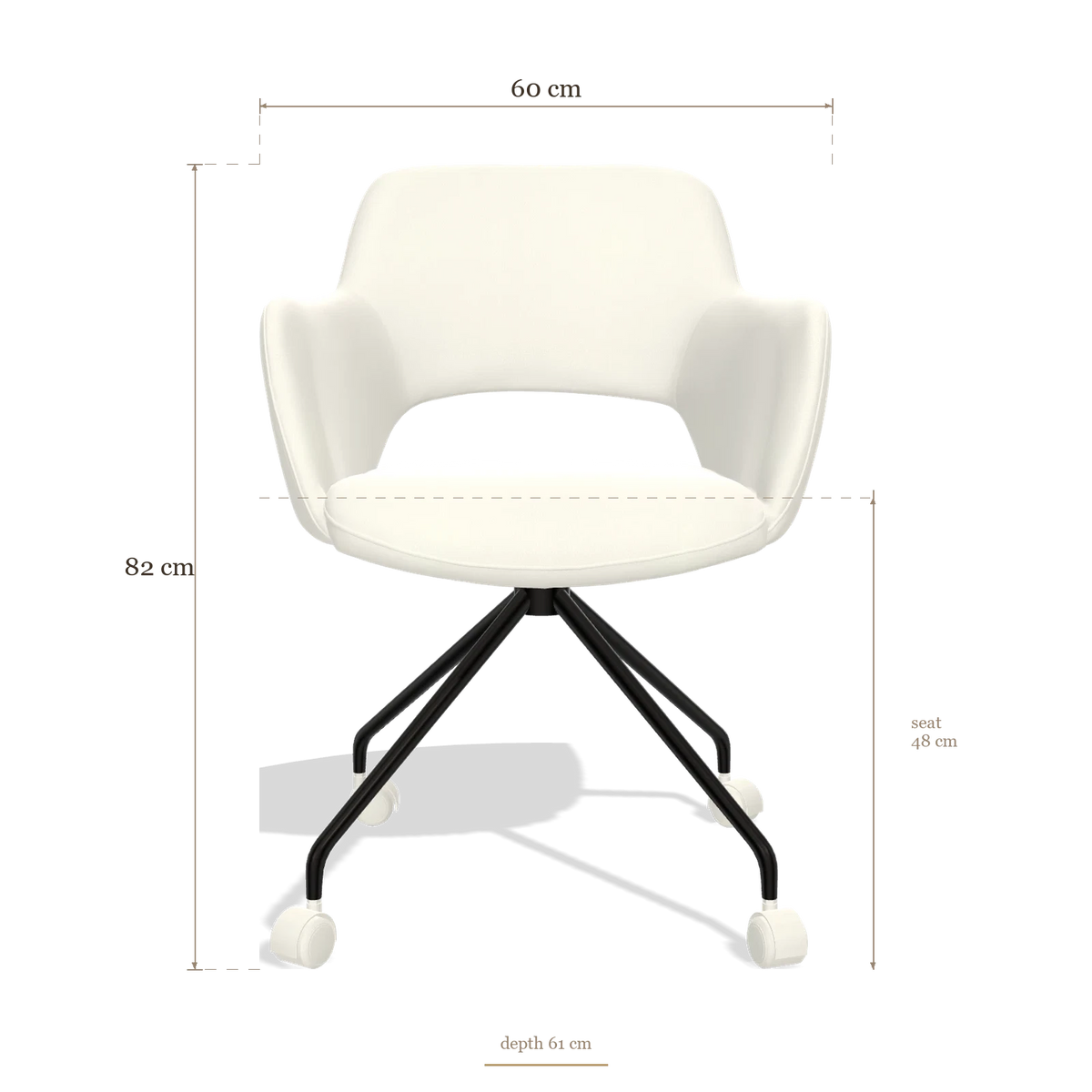 Dining Chair Jolly 6517, dimensions 60 x 61 x 82 cm