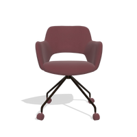 Silla de comedor Jolly 6517 en Piel B554 (marrón), patas en espresso, vista frontal