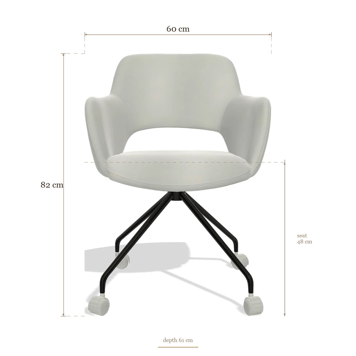 Dining Chair Jolly 6517, dimensions 60 x 61 x 82 cm