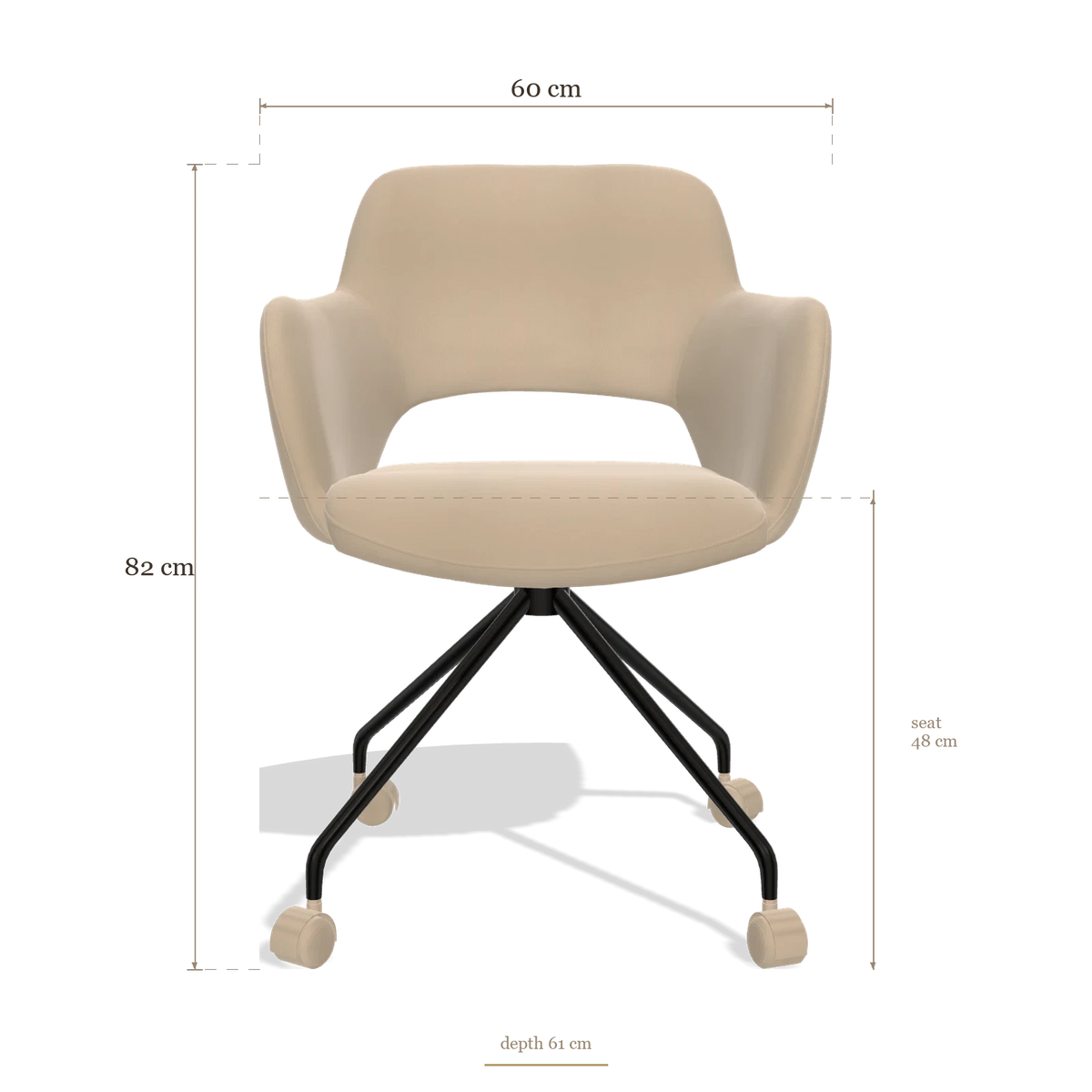 Dining Chair Jolly 6517, dimensions 60 x 61 x 82 cm