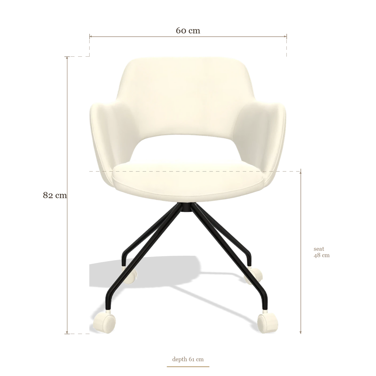 Sedia da pranzo Jolly 6517, dimensioni 60 x 61 x 82 cm