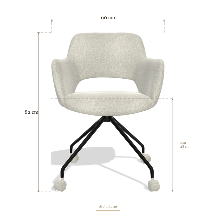 Esszimmerstuhl Jolly 6517, Maße 60 x 61 x 82 cm