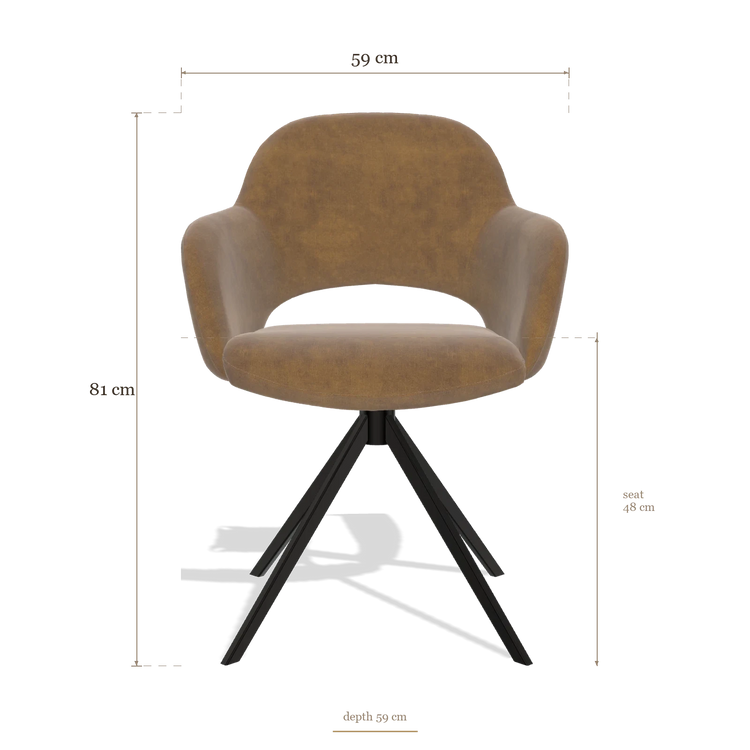 Dining Chair Julien 6585, dimensions 59 x 59 x 81 cm