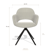 Chaise de salle à manger Julien 6585, dimensions 59 x 59 x 81 cm