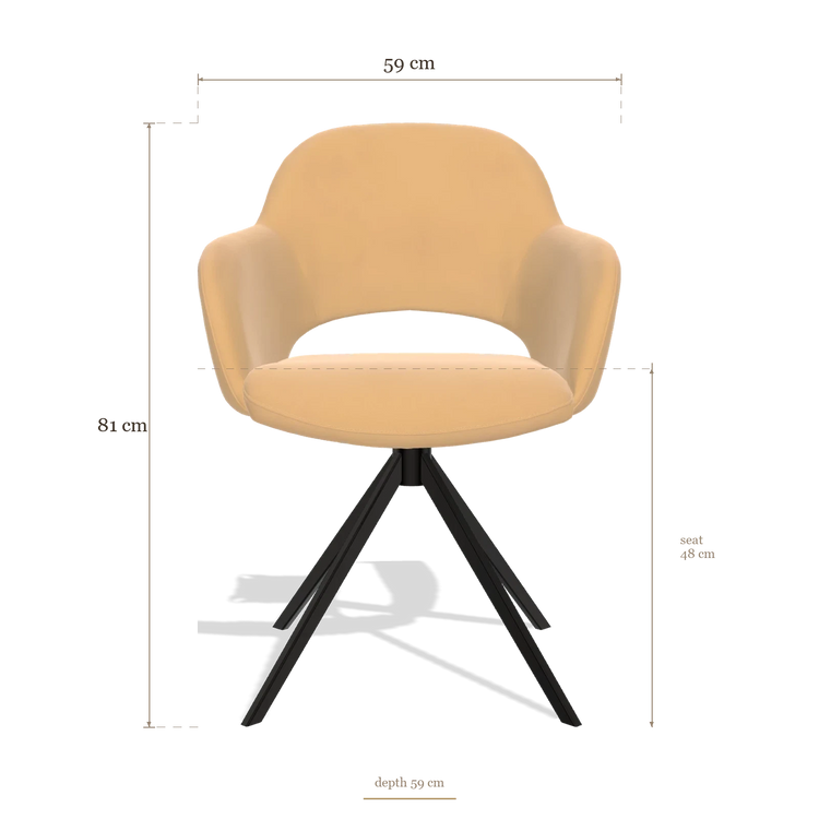 Dining Chair Julien 6585, dimensions 59 x 59 x 81 cm