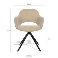 Dining Chair Julien 6585, dimensions 59 x 59 x 81 cm