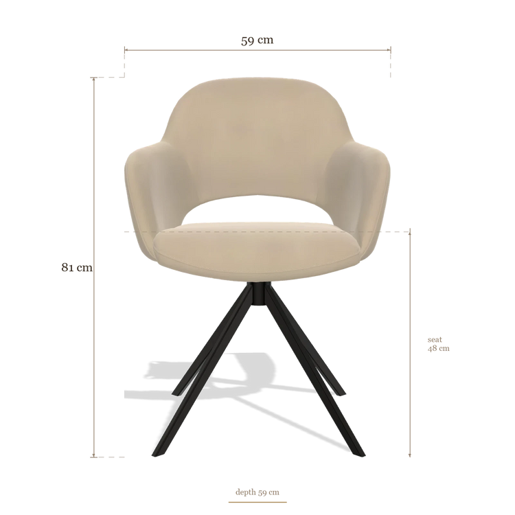 Dining Chair Julien 6585, dimensions 59 x 59 x 81 cm