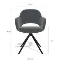 Dining Chair Julien 6585, dimensions 59 x 59 x 81 cm