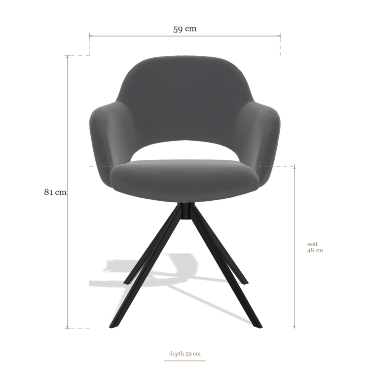 Dining Chair Julien 6585, dimensions 59 x 59 x 81 cm