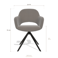 Dining Chair Julien 6585, dimensions 59 x 59 x 81 cm