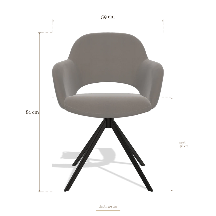 Dining Chair Julien 6585, dimensions 59 x 59 x 81 cm