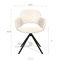 Chaise de salle à manger Julien 6585, dimensions 59 x 59 x 81 cm