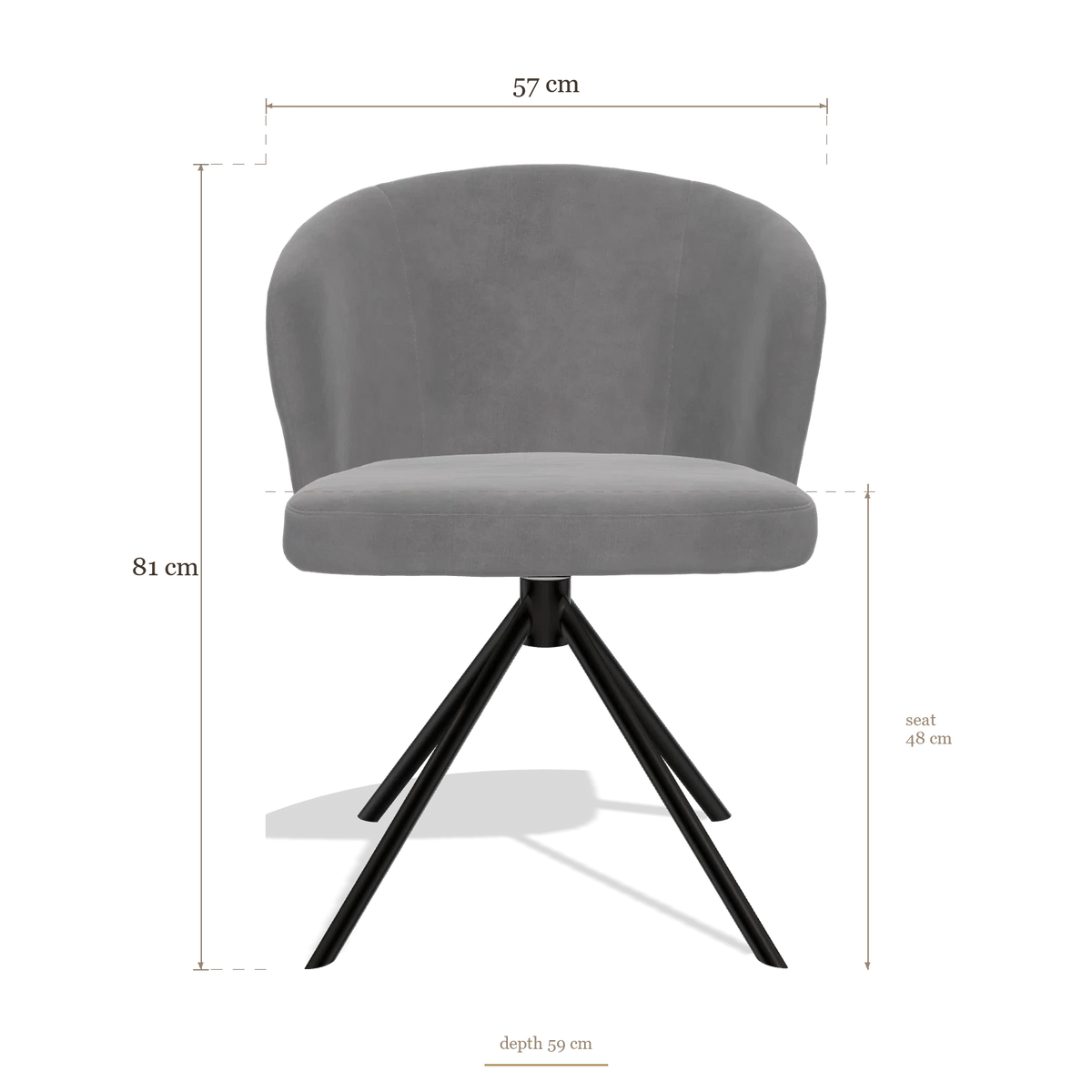 Dining Chair Lazio 6511, dimensions 57 x 59 x 81 cm