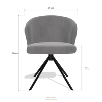 Dining Chair Lazio 6511, dimensions 57 x 59 x 81 cm