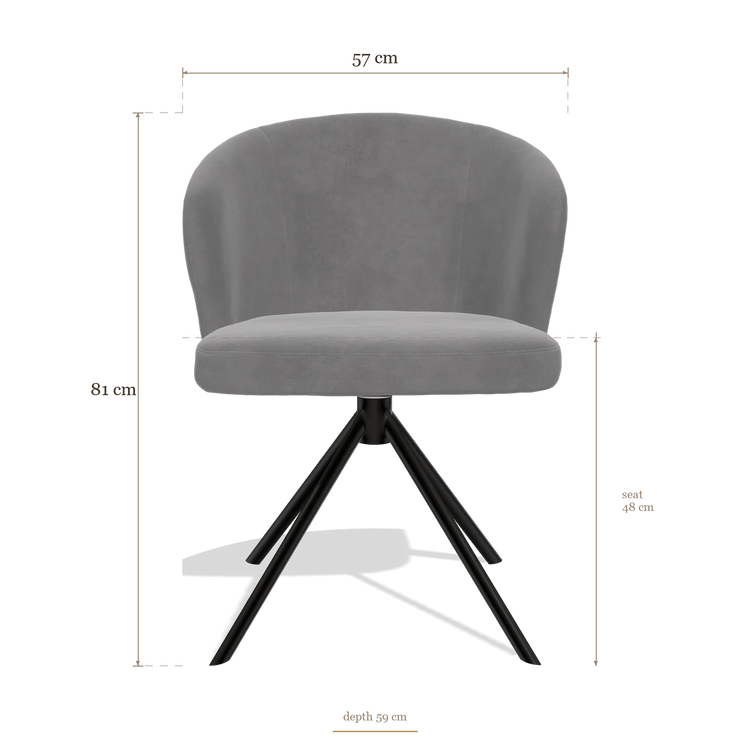 Dining Chair Lazio 6511, dimensions 57 x 59 x 81 cm