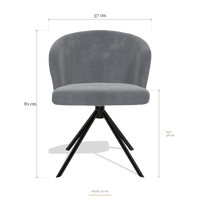 Sedia da pranzo Lazio 6511, dimensioni 57 x 59 x 81 cm