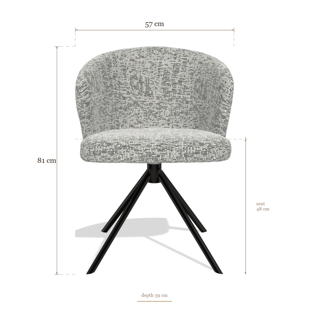 Dining Chair Lazio 6511, dimensions 57 x 59 x 81 cm